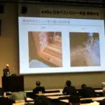 ペストロジー学会でカメムシ対策について発表する山岸淳一（かわほりプリベント）