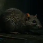 恐怖で硬直したドブネズミオス個体のイメージ
