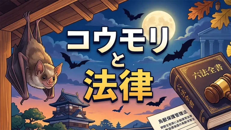 コウモリと法律と書いてあるイメージ画像